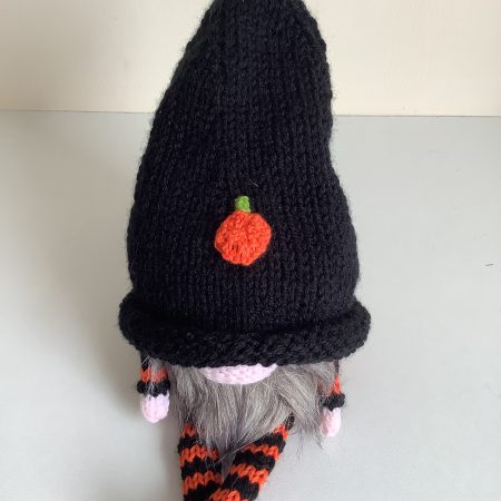 Hand knitted gonk style treat tin