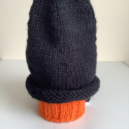 Hand knitted gonk style treat tin