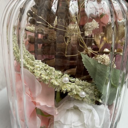 Handmade Textured Ribbed Vase Lamp – Modern Floral Statement Lighting