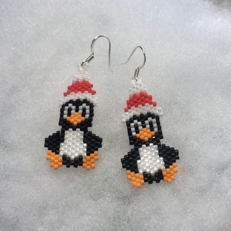 Penguin ear rings