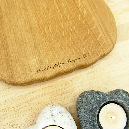 Handmade Solid Oak Pumpkin & Mouse Chopping Board with Stand