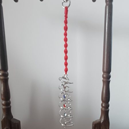 Red Cord Miniature Hanging Suncatcher – Hearts