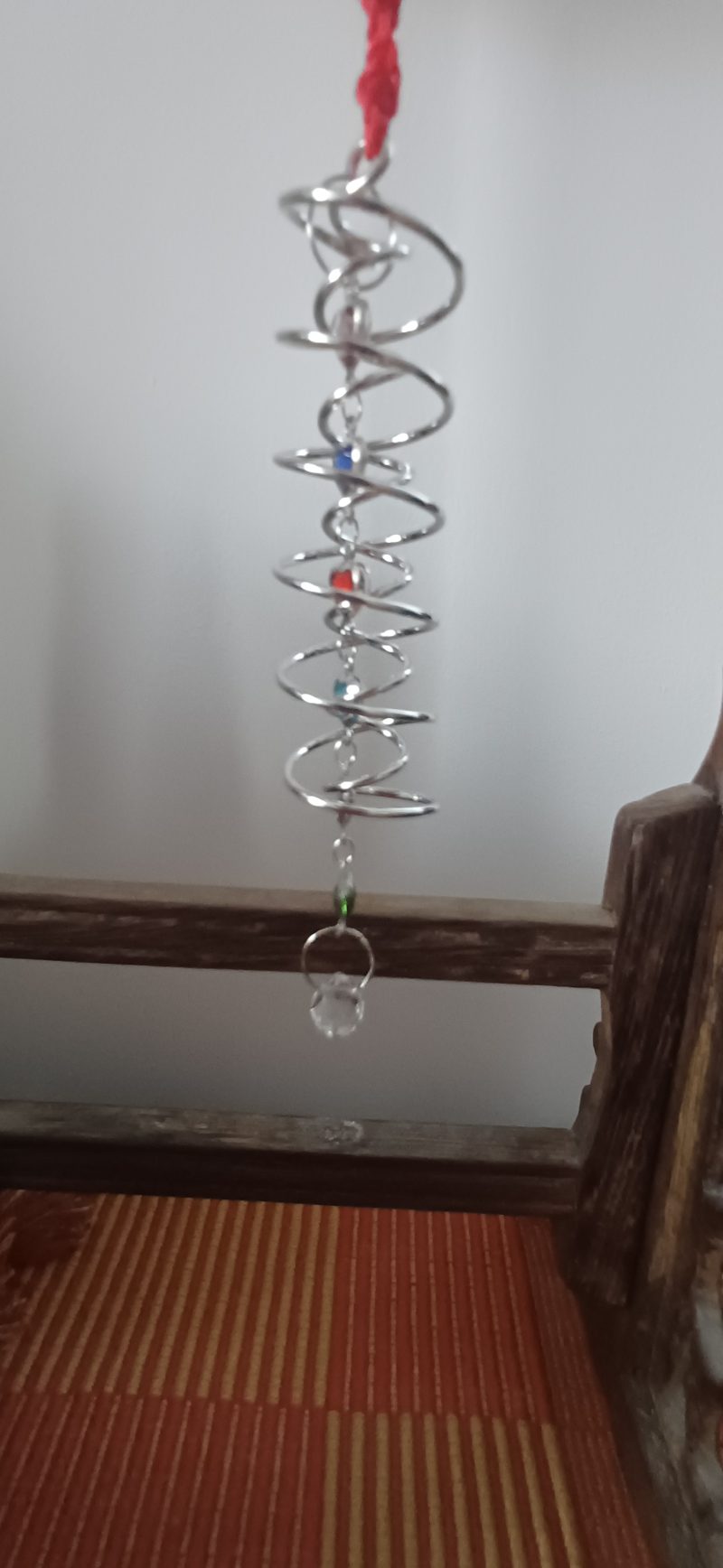 Red Cord Miniature Hanging Suncatcher – Hearts