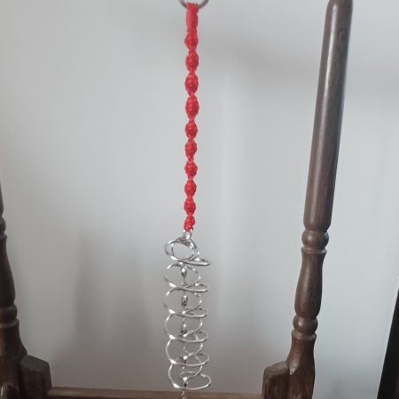 Red Cord Miniature Hanging Suncatcher – Flowers