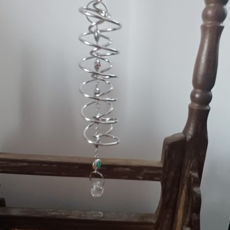 Red Cord Miniature Hanging Suncatcher – Flowers
