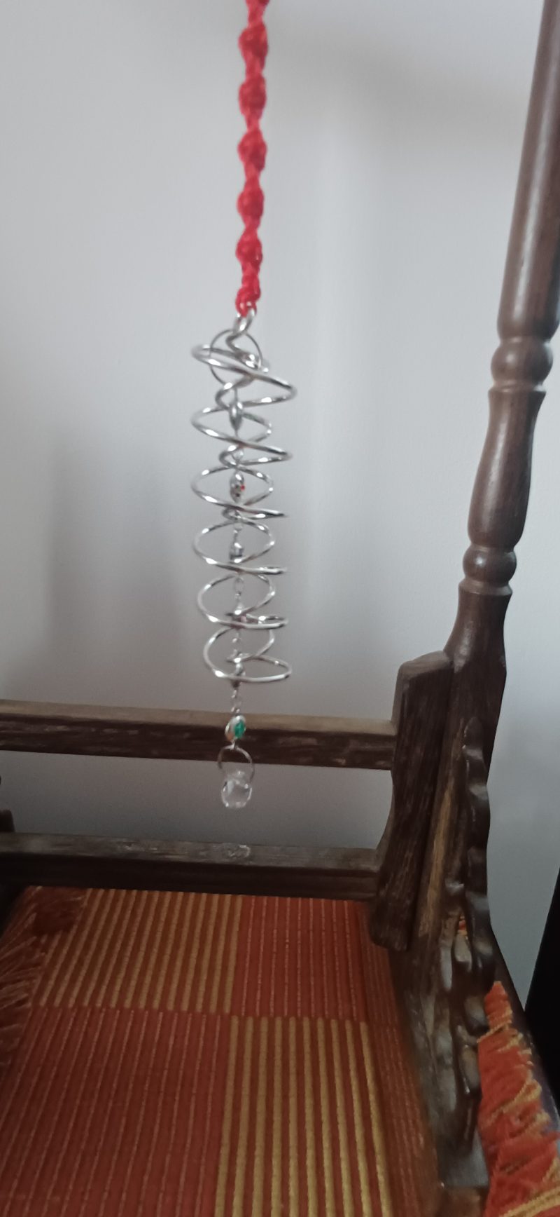 Red Cord Miniature Hanging Suncatcher – Flowers
