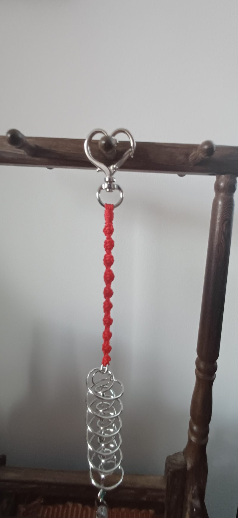 Red Cord Miniature Hanging Suncatcher – Flowers