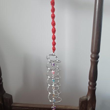 Red Cord Miniature Hanging Suncatcher – Butterfly