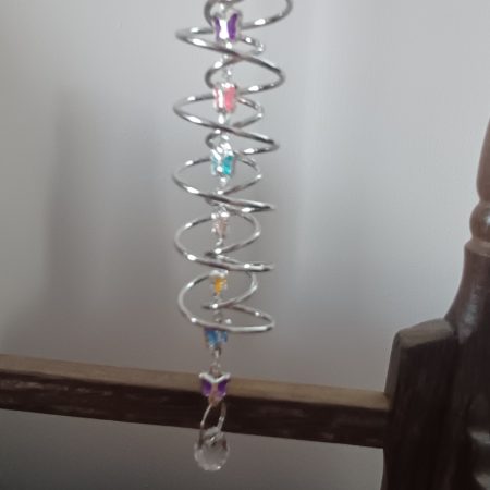 Red Cord Miniature Hanging Suncatcher – Butterfly
