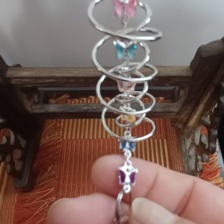 Red Cord Miniature Hanging Suncatcher – Butterfly