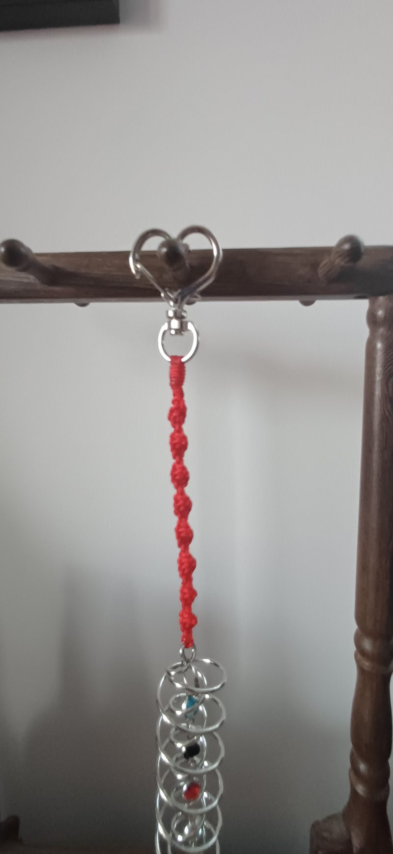 Red Cord Miniature Hanging Suncatcher – Circles