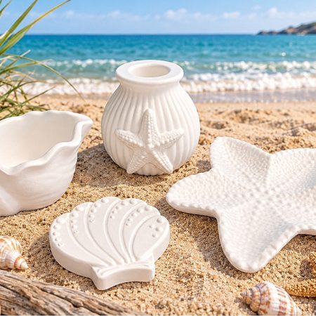Shell Trinket Holder, Starfish Vase, Starfish Trinket Dish, Beach Inspired Dressing Table Decor, Beach Inspired Home Decor 🐚 🌊