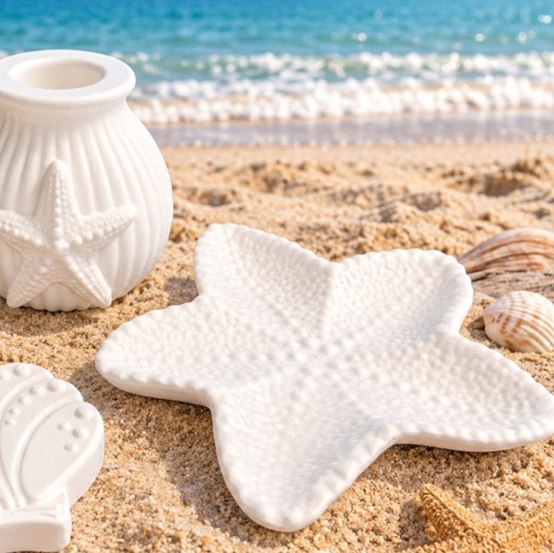 Shell Trinket Holder, Starfish Vase, Starfish Trinket Dish, Beach Inspired Dressing Table Decor, Beach Inspired Home Decor 🐚 🌊