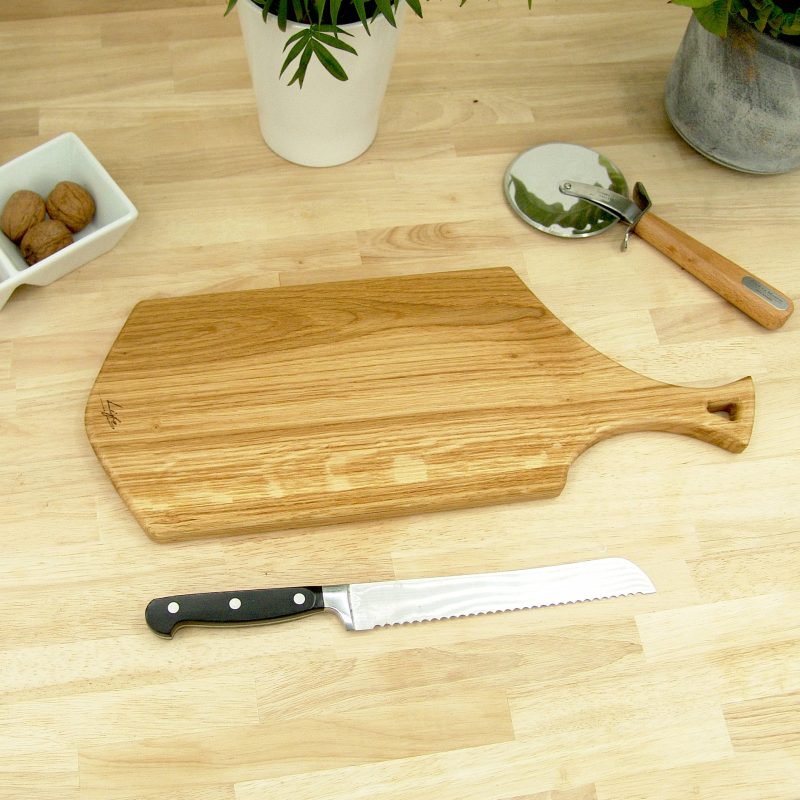 Solid Oak Serving Paddle Chopping Board - Life Signature