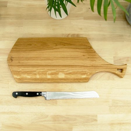 Solid Oak Serving Paddle Chopping Board - Life Signature