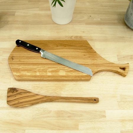 Solid Oak Serving Paddle Chopping Board - Life Signature
