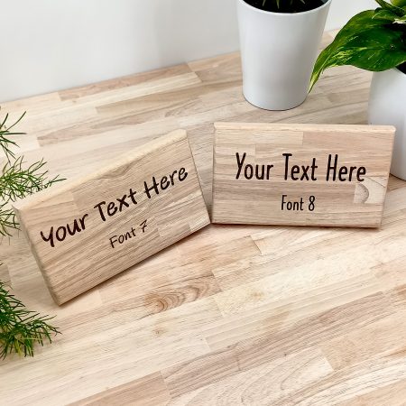 Personalised Text Custom Engraved Wooden Sign / Plaque 20cm - 10 Fonts