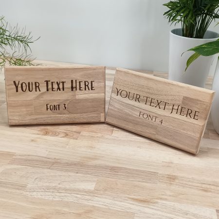 Personalised Text Custom Engraved Wooden Sign / Plaque 20cm - 10 Fonts