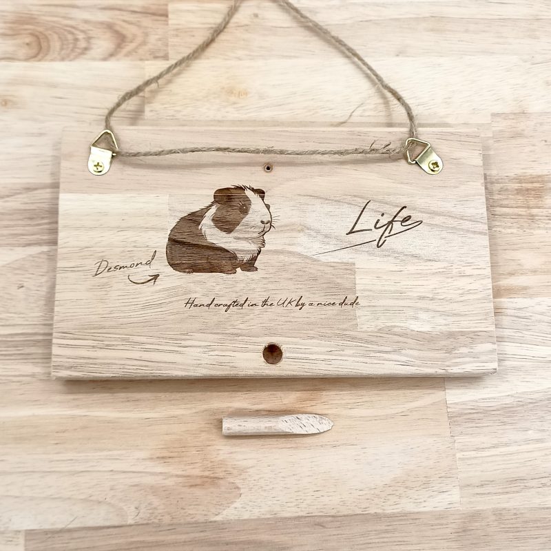 Personalised Text Custom Engraved Wooden Sign / Plaque 20cm - 10 Fonts