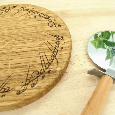 Lord of the Rings Chopping Board: Ring of Power, Solid Oak 23cm