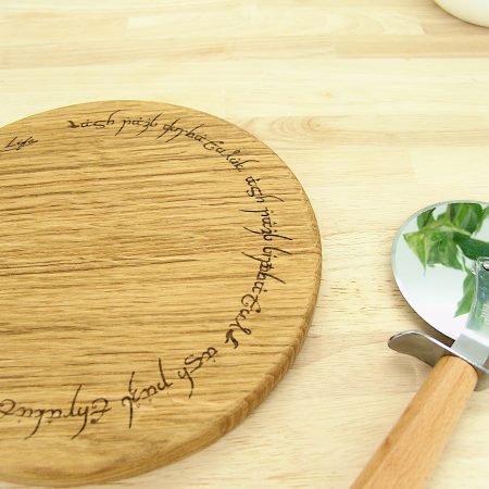 Lord of the Rings Chopping Board: Ring of Power, Solid Oak 23cm
