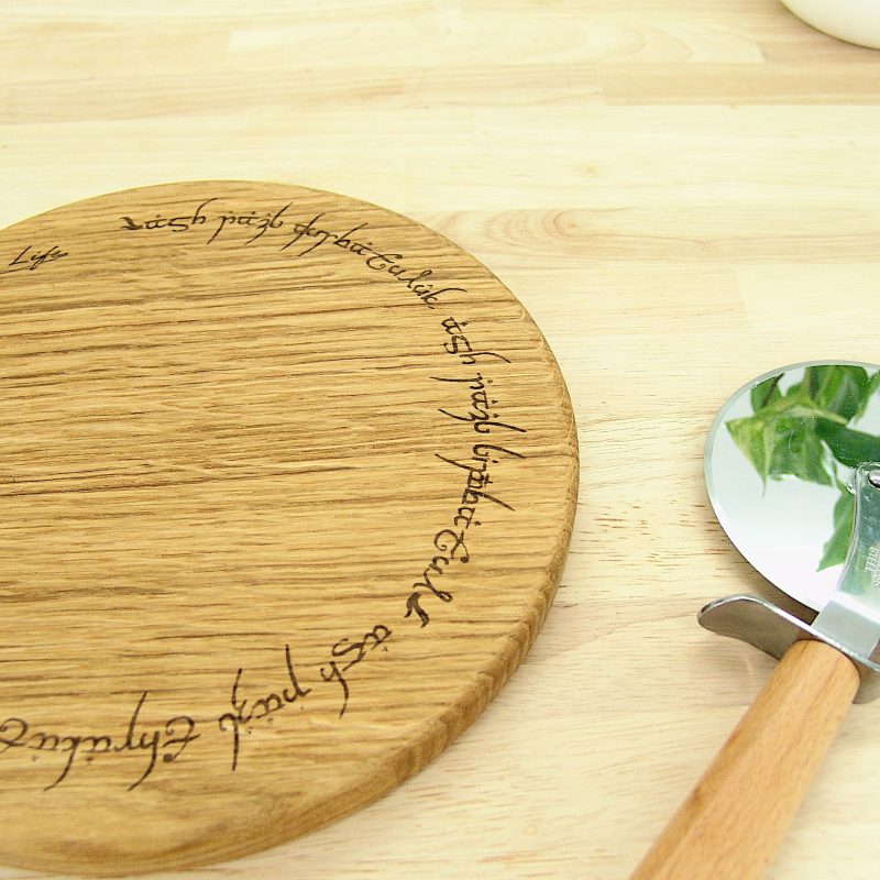 Lord of the Rings Chopping Board: Ring of Power, Solid Oak 23cm