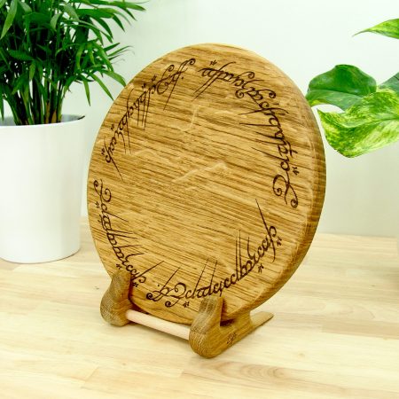 Lord of the Rings Chopping Board - Ring of Power, Solid Oak & Beech