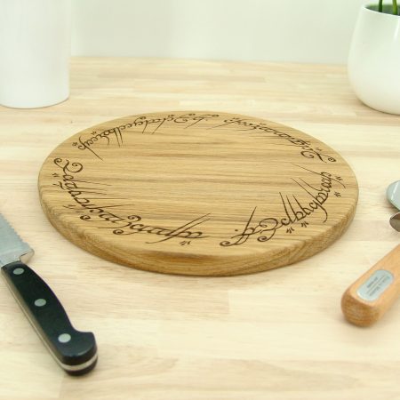 Lord of the Rings Chopping Board: Ring of Power Solid Oak 30cm