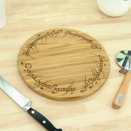 Lord of the Rings Chopping Board: Ring of Power Solid Oak 30cm