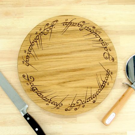 Lord of the Rings Chopping Board: Ring of Power Solid Oak 30cm