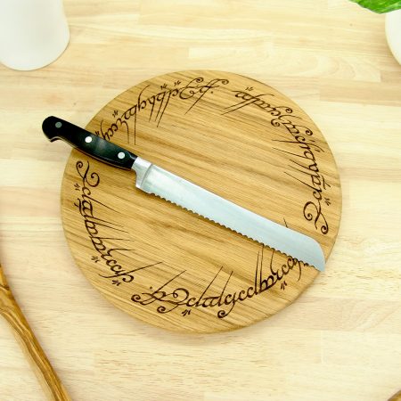 Lord of the Rings Chopping Board: Ring of Power Solid Oak 30cm