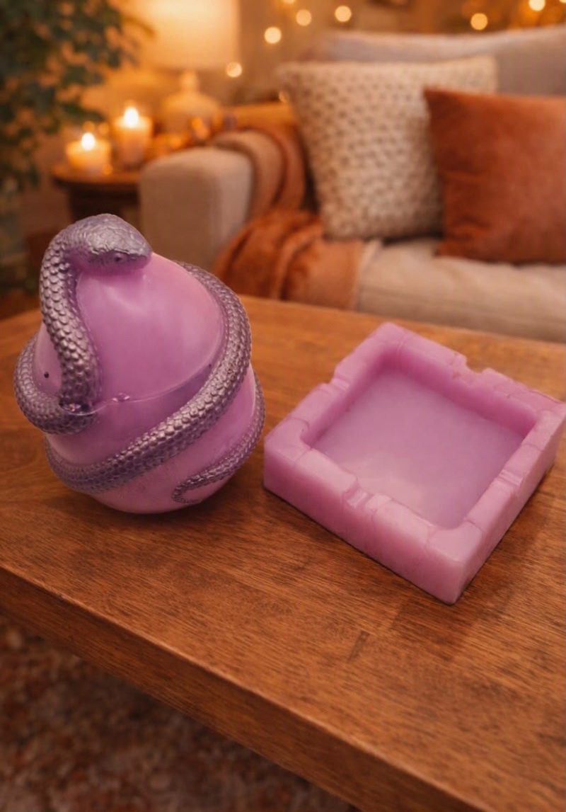 snake trinket pot with matching ashtray