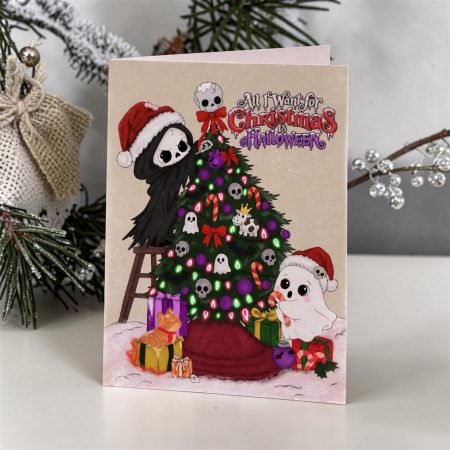 “Dead sick of Christmas” card and bookmark bundle