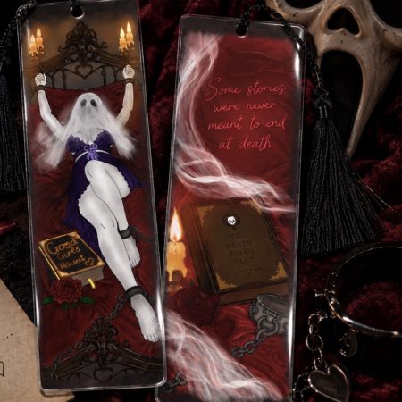 Double-Sided Ghost Dark Romance Bookmark |Horror | Book lovers |