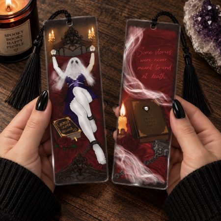 Double-Sided Ghost Dark Romance Bookmark |Horror | Book lovers |