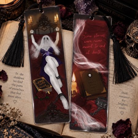 Double-Sided Ghost Dark Romance Bookmark |Horror | Book lovers |