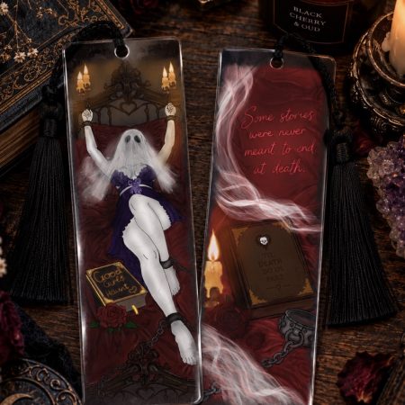 Double-Sided Ghost Dark Romance Bookmark |Horror | Book lovers |