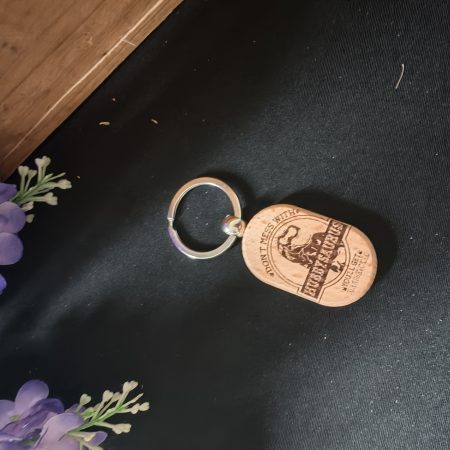 Dinosaur keyring wooden