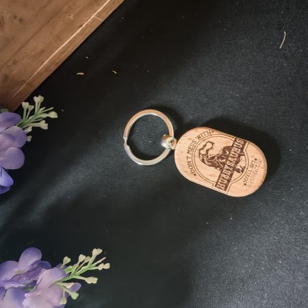 Dinosaur keyring wooden