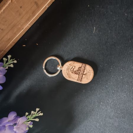 Dinosaur keyring wooden