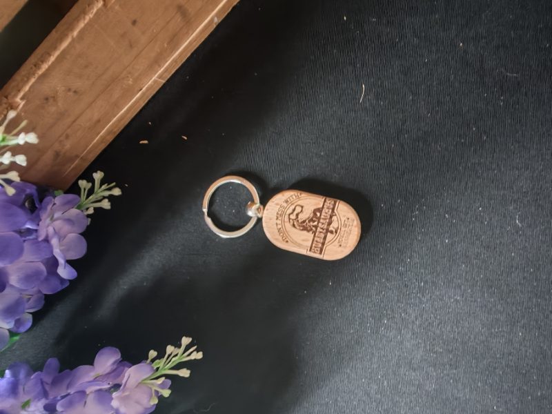 Dinosaur keyring wooden