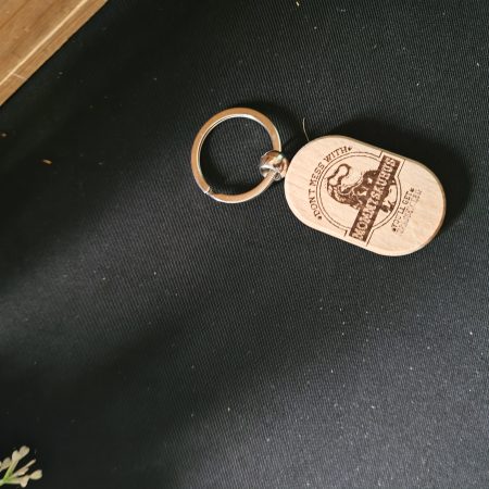 Dinosaur keyring wooden