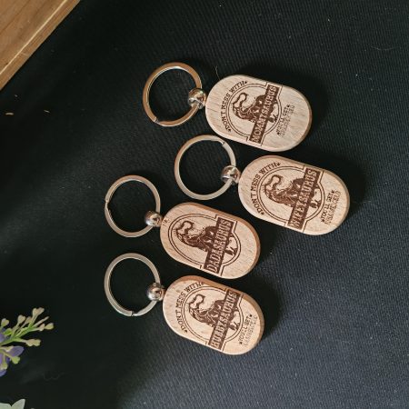 Dinosaur keyring wooden