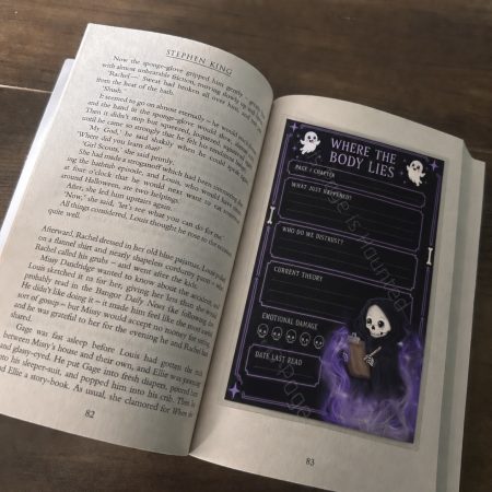 Reusable Reading Tracker Bookmark with White Pen – Gothic Book Lover Gift