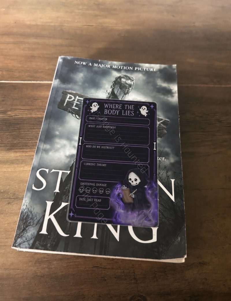 Reusable Reading Tracker Bookmark with White Pen – Gothic Book Lover Gift