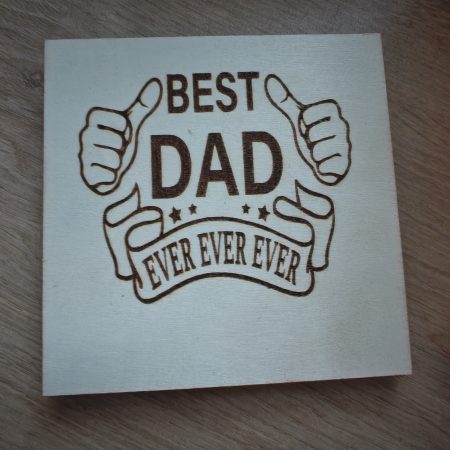 Laser Engraved Wooden Father's Day Coasters – Best Dad Ever Collection