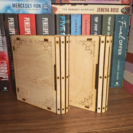 Laser-Cut Wooden Secret Book Safe & Stash Box