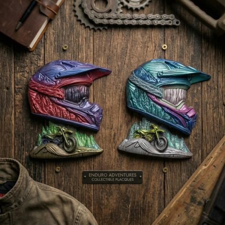 Motorbike helmet wall plaque