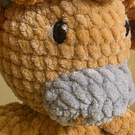 Downloadable PDF Pattern for a Highland Cow Plushie Amigurumi