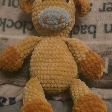Downloadable PDF Pattern for a Highland Cow Plushie Amigurumi